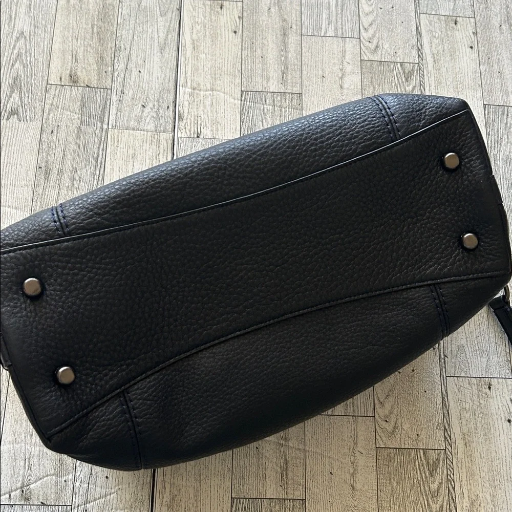 Coach Factory Lenox satchel pebbled leather Navy 2017